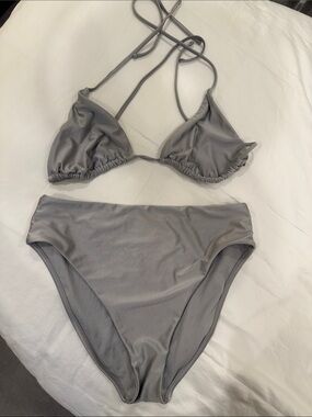 Target Gray Triangle Bikini Set